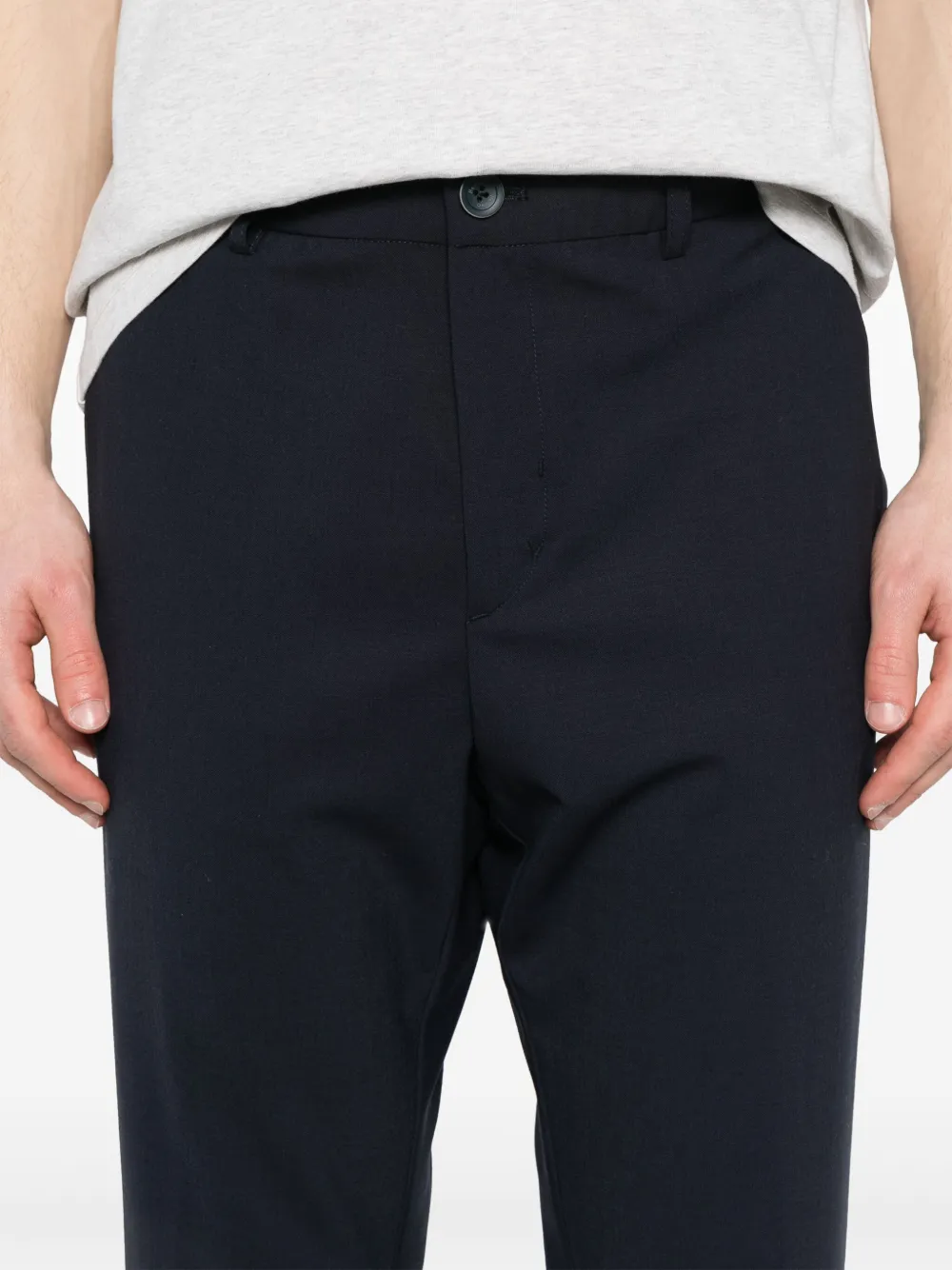 Herno Broek met logoplakkaat Blauw