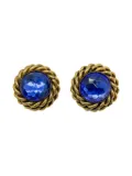Jennifer Gibson Jewellery 1980s Butler & Wilson gemstone earrings - Gold