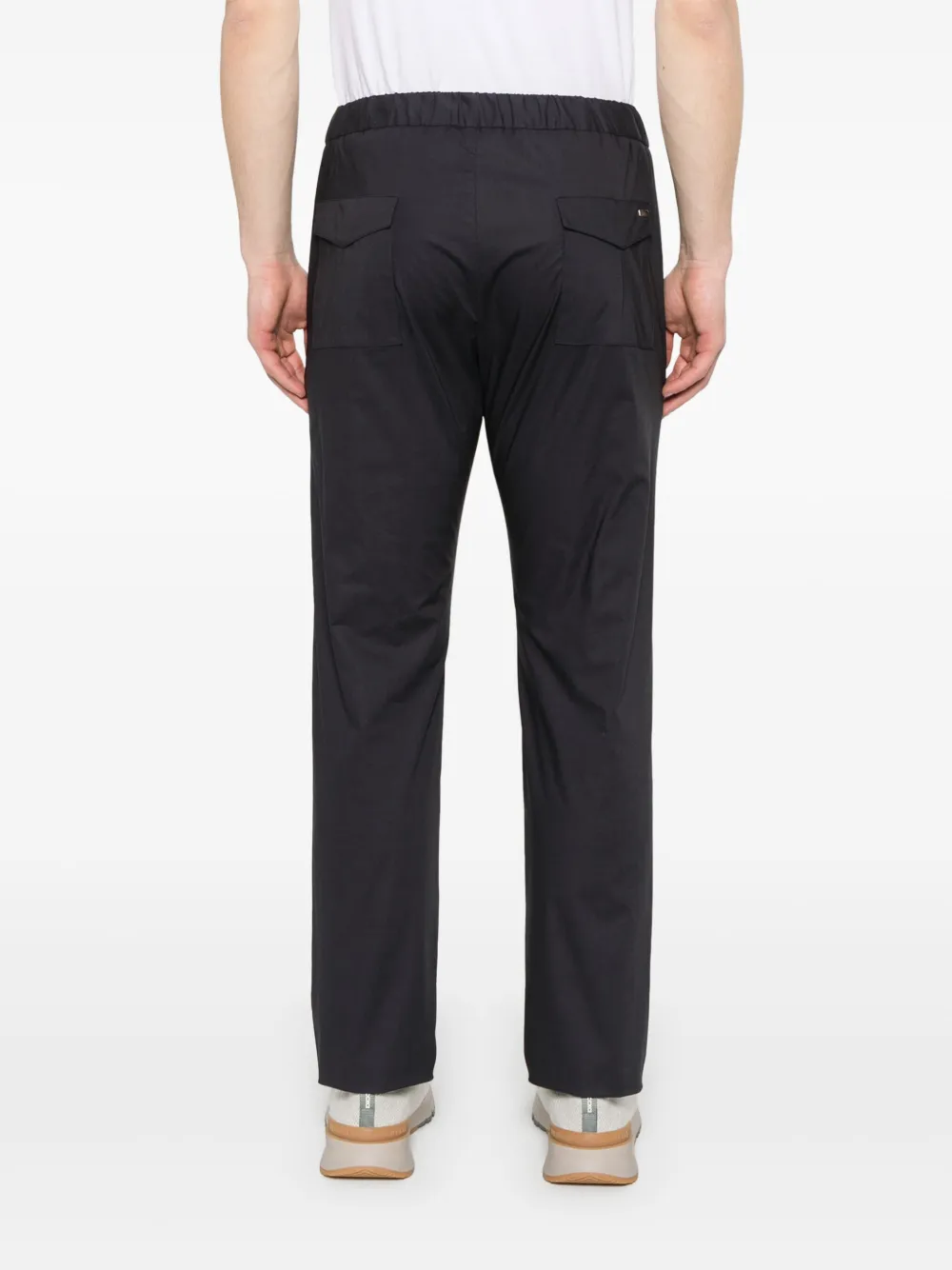Herno Broek met geplooid detail Blauw