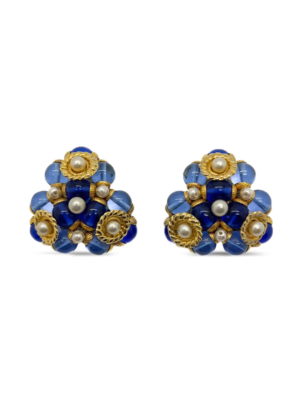 1940s cluster earrings