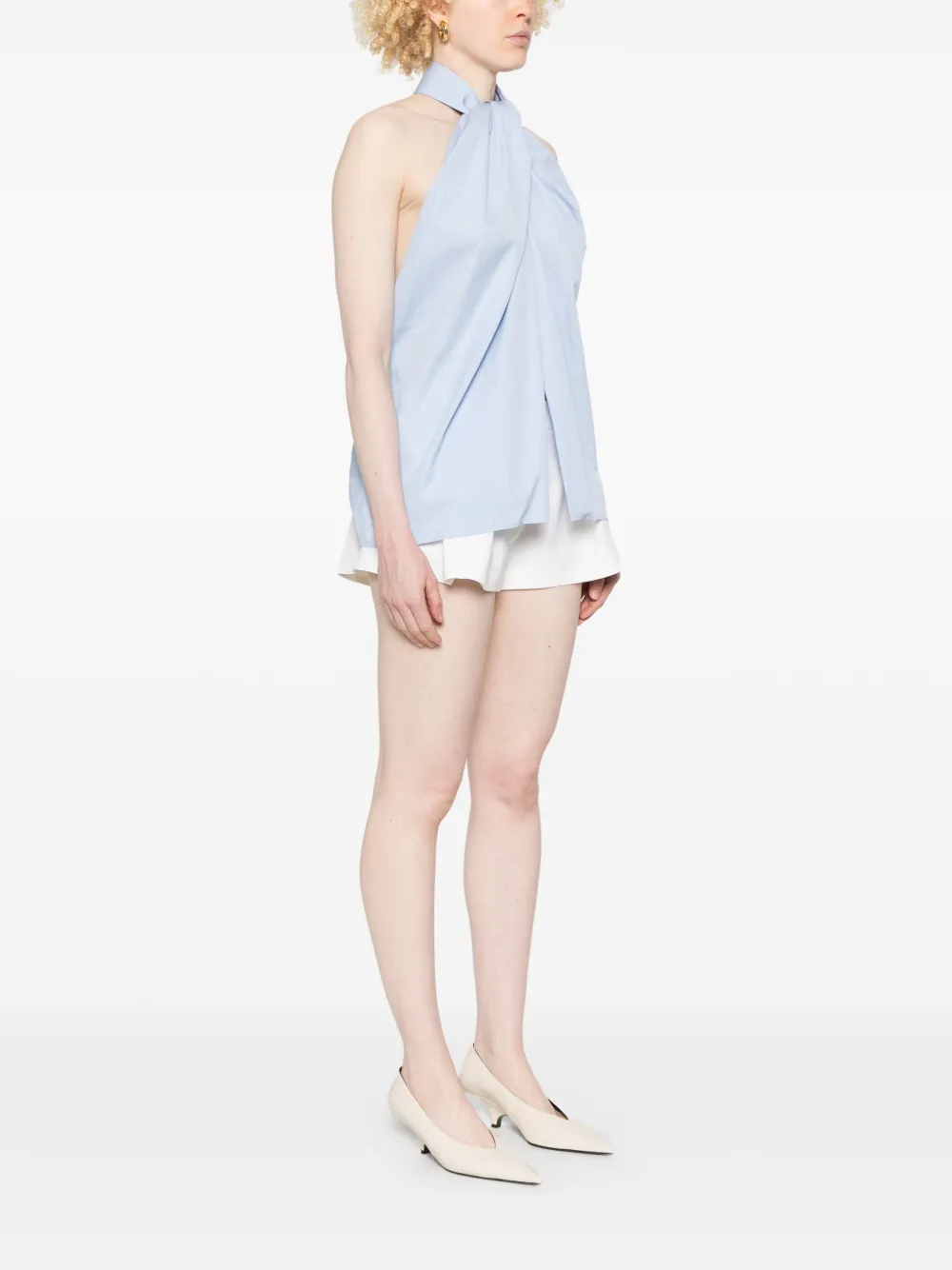 Stella McCartney Mouwloze haltertop Blauw