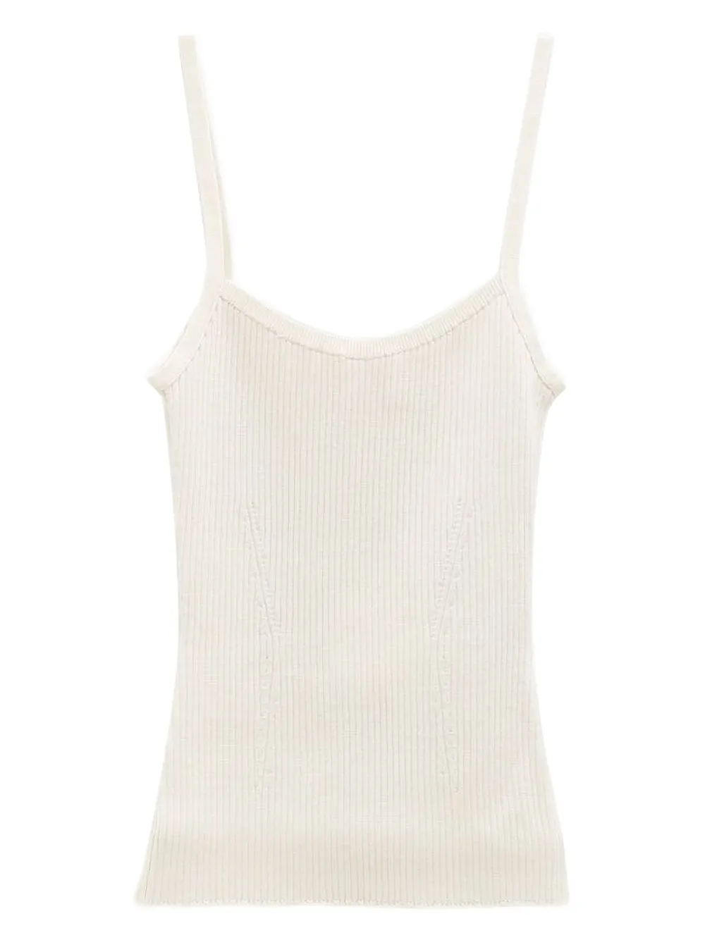 Chloé Geribbelde tanktop Wit