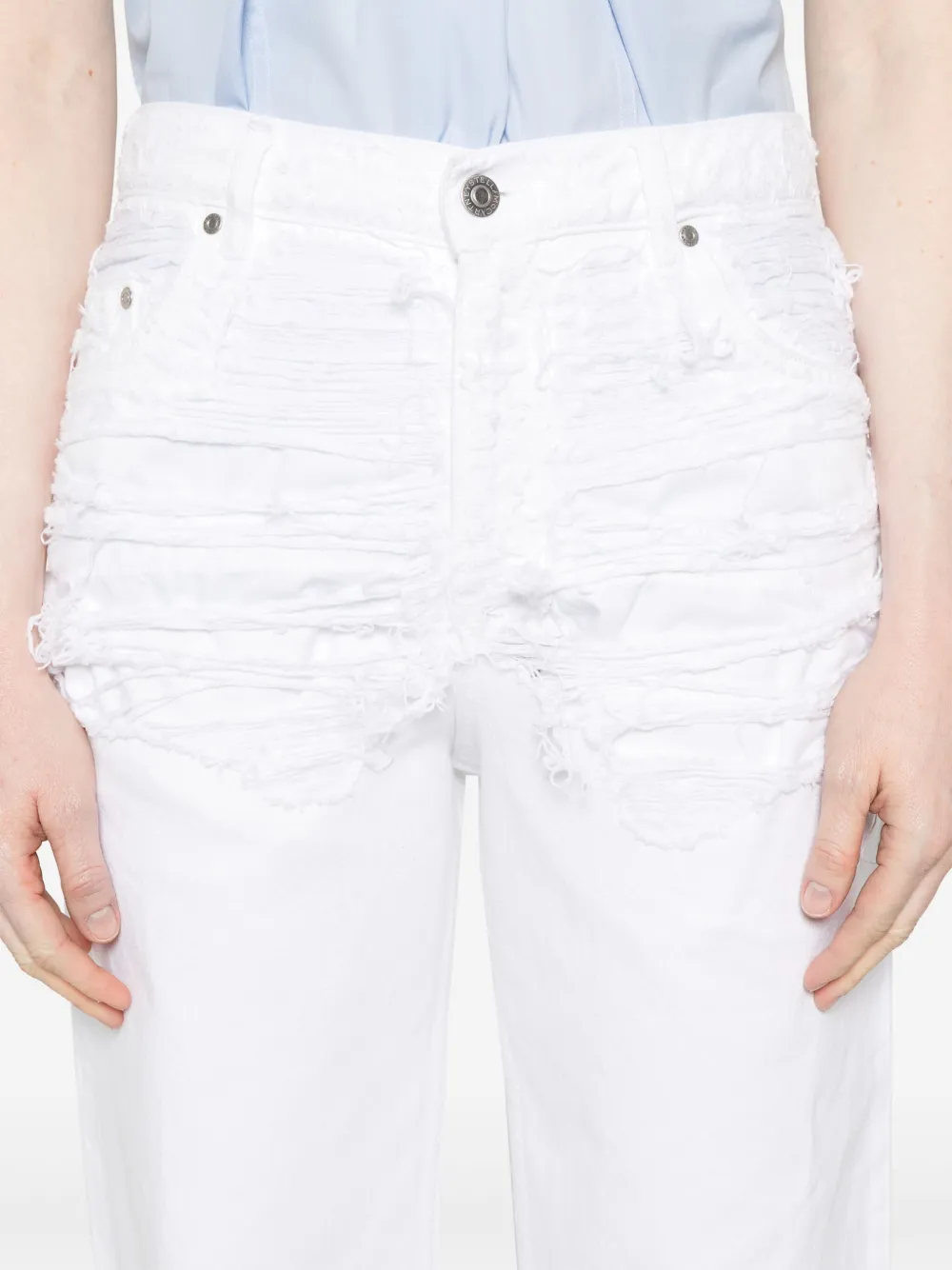 Stella McCartney Gerafelde jeans Wit