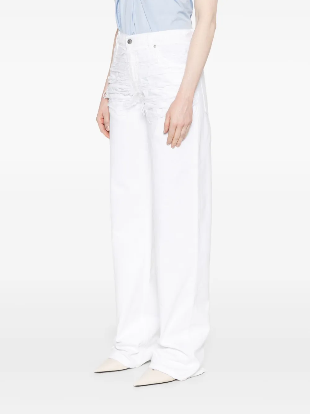 Stella McCartney Gerafelde jeans Wit