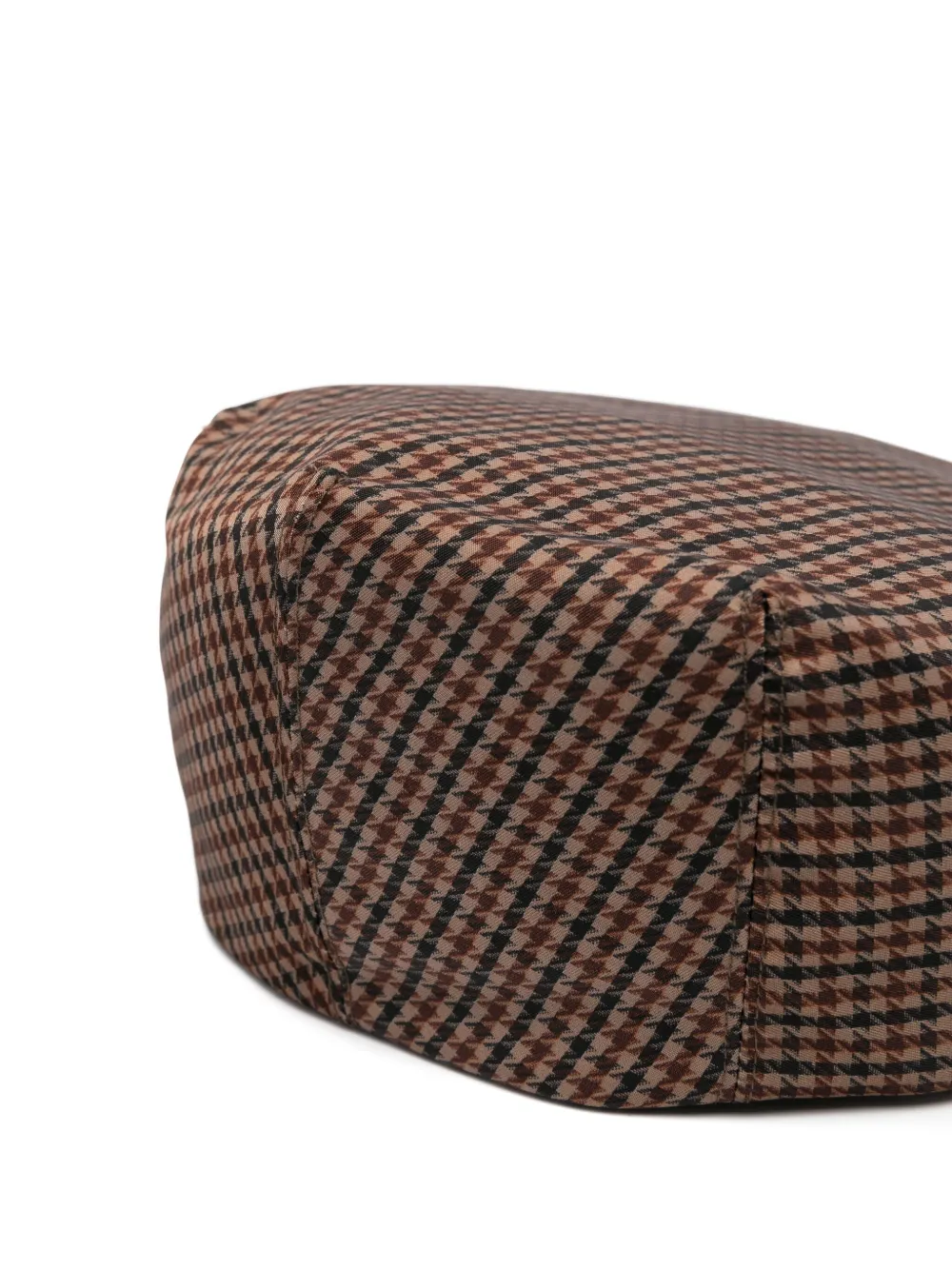 Prada Baret met pied-de-poule print - Bruin