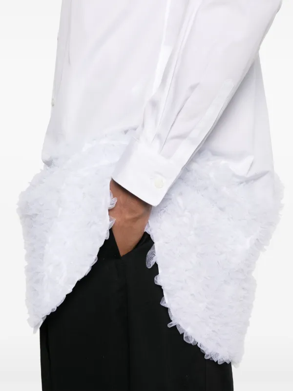 Comme Des Garçons Homme Plus ラッフル シャツ | ホワイト | FARFETCH JP