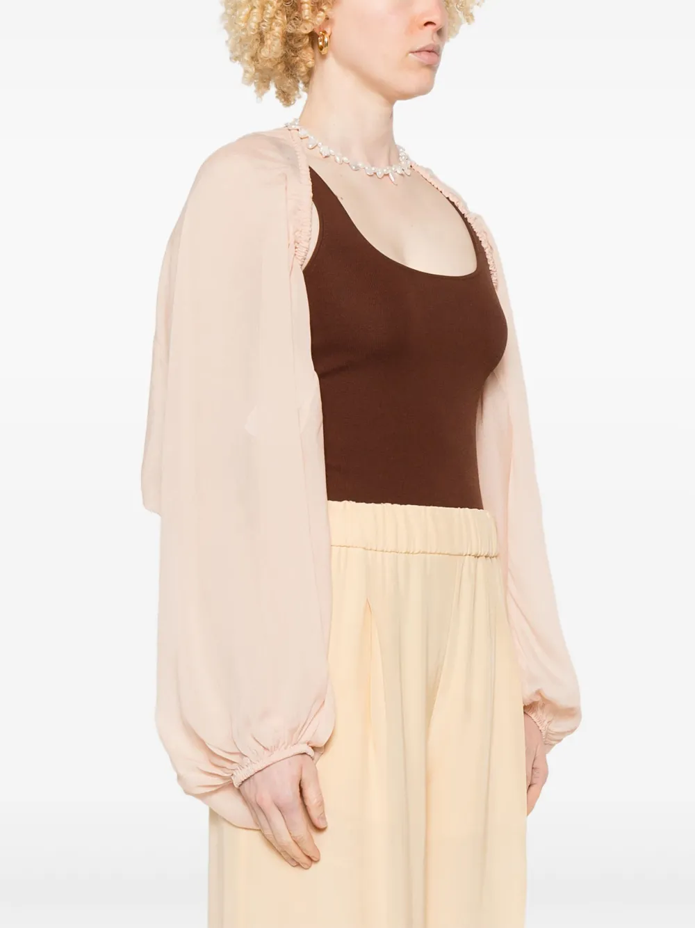 Pinko Georgette Jacket In Neutrals