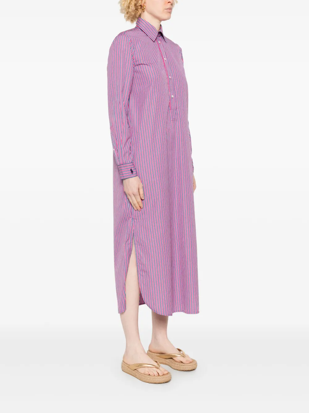 Polo Ralph Lauren Gestreepte blousejurk Roze