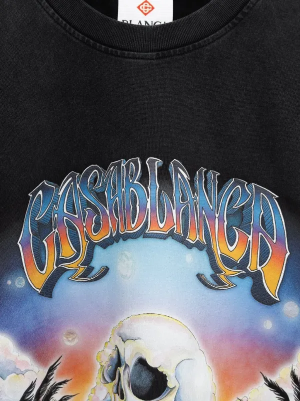 Casablanca プリント Tシャツ Casablanca プリント Tシャツ | ブラック | FARFETCH JP