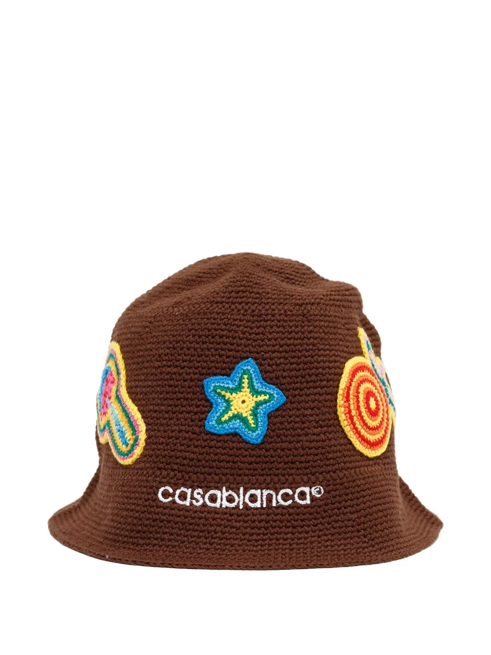 Casablanca Vissershoed met geborduurd logo Bruin