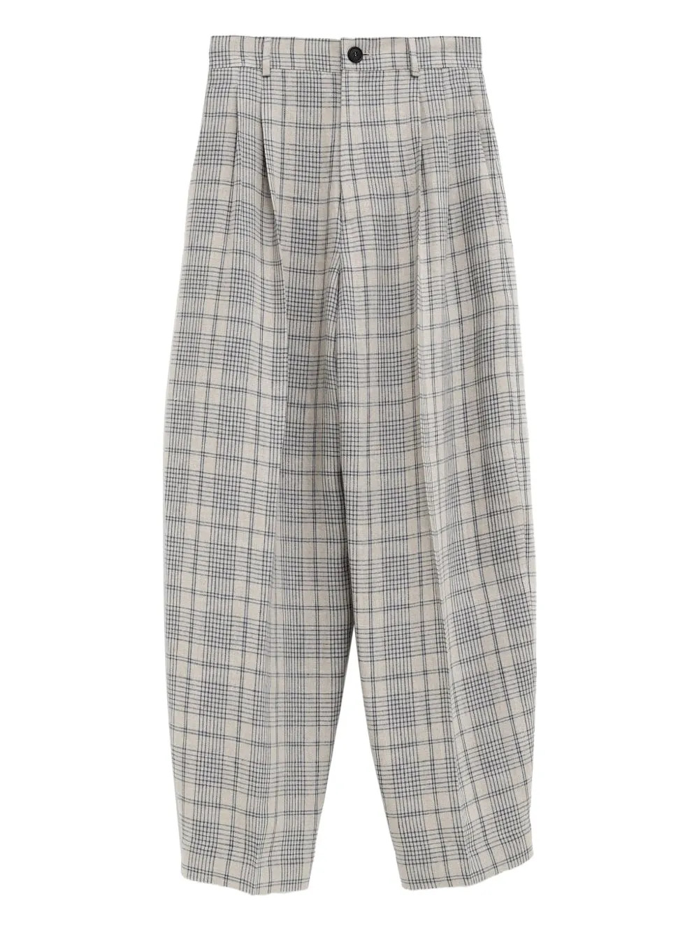 Cristaseya checked wide-leg trousers | Neutrals | Image 1