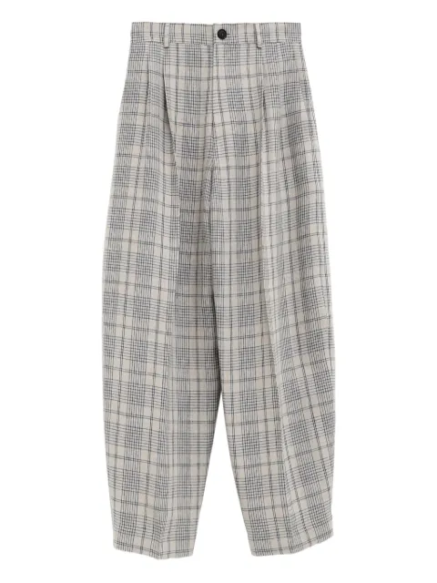 Cristaseya checked wide-leg trousers