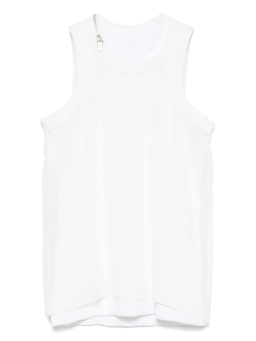sacai top con cuello redondo | blanco | Image 1