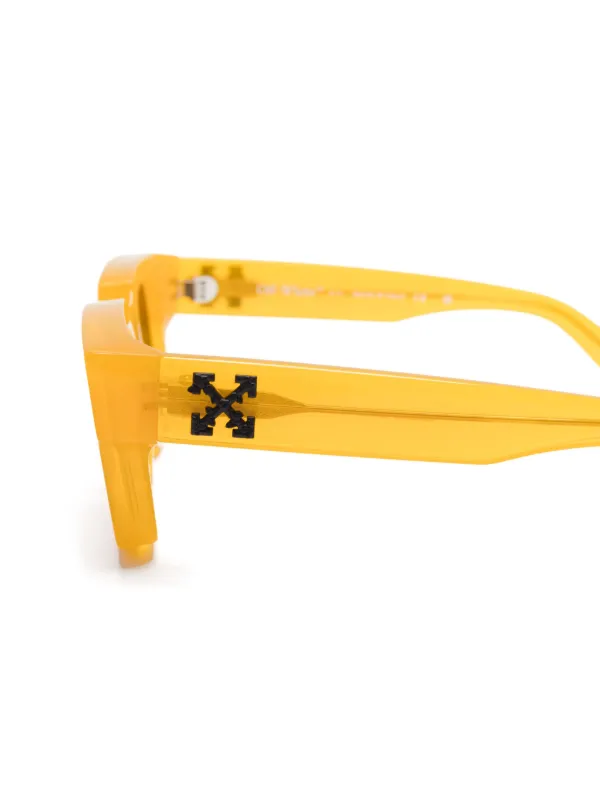 Off White WINDSOR Sunglasses YELLOW acetate Rectangular Off-White Windsor Rectangle Frame Sunglasses - Yellow - 28  main image 3