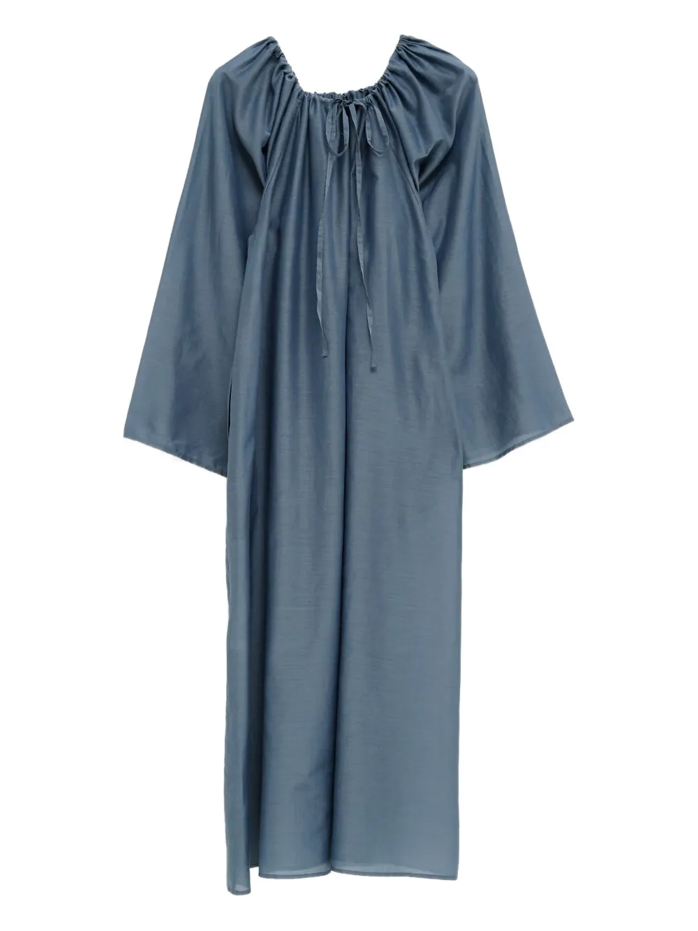 Cristaseya gathered-detail dress - Blauw