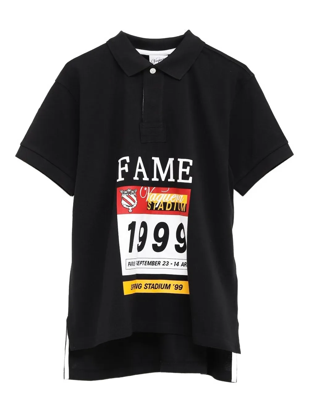 Vaquera playera tipo polo con estampado gráfico | negro | Image 1