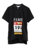 Vaquera graphic-print polo shirt - Black