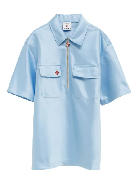 Casablanca satin zip-up shirt