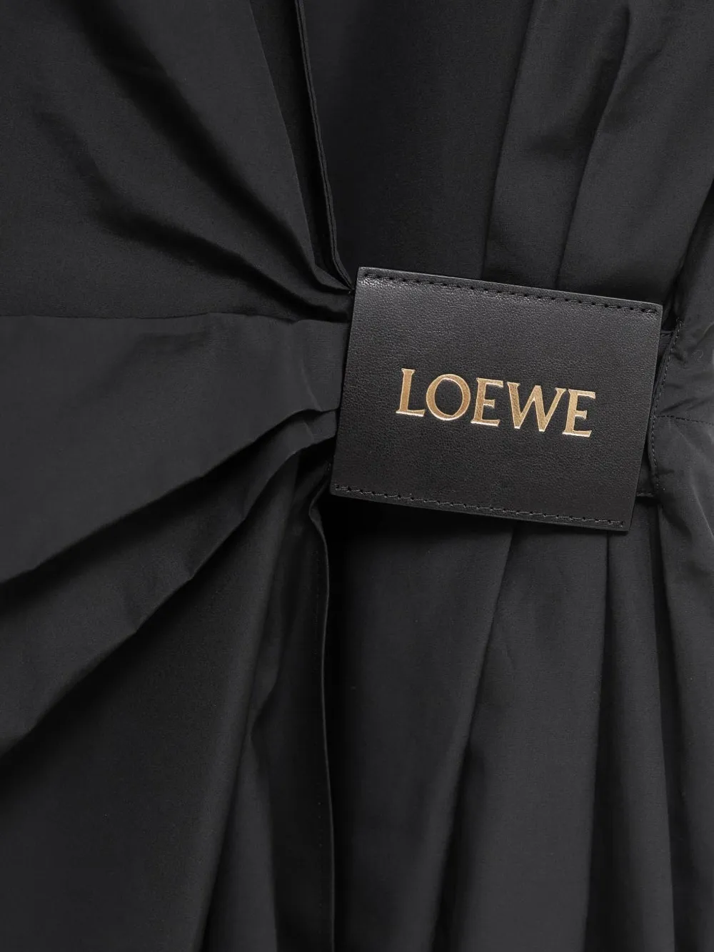 LOEWE Gedrapeerde midi-jurk Zwart