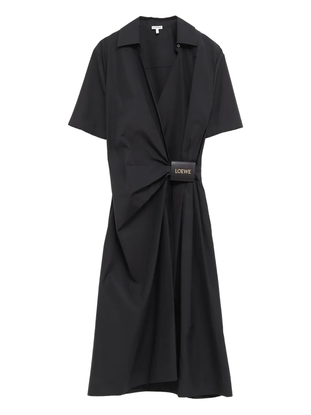 LOEWE robe mi-longue à design drapé | noir | Image 1