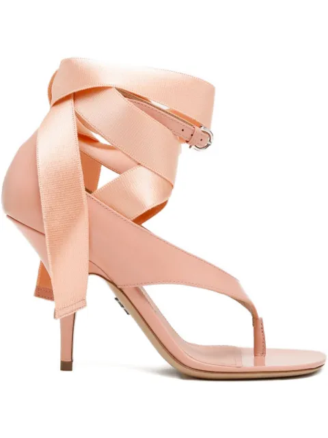 Ferragamo sandalias con detalle de listón y tacón de 95mm