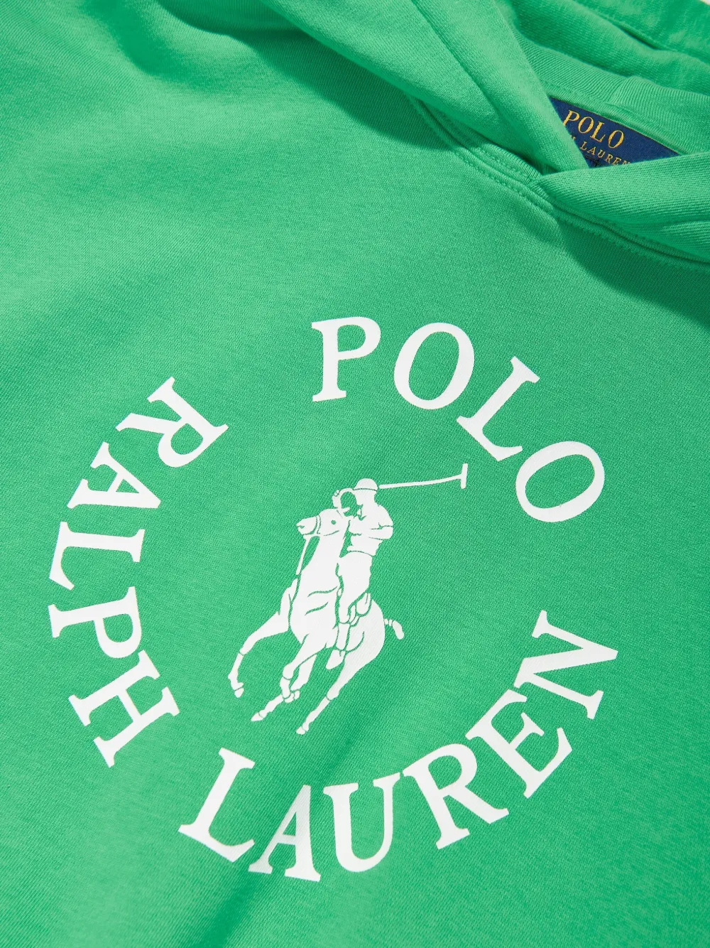 POLO RALPH LAUREN KIDS Hoodie met logoprint Groen