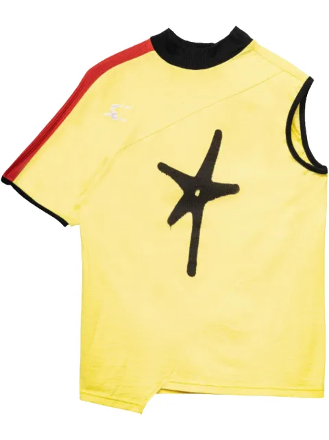 Spencer Badu playera asimétrico con motivo gráfica