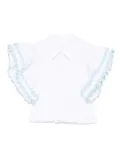 Miss Grant Kids scallop-trim shirt - White