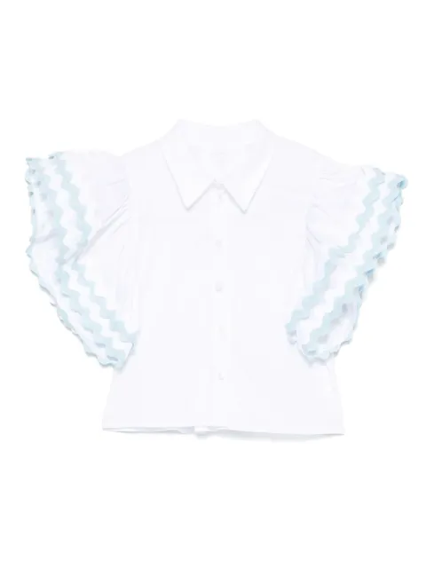 Miss Grant Kids scallop-trim shirt