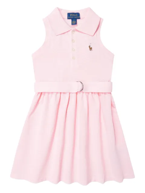 POLO RALPH LAUREN KIDS Gestricktes Kleid mit Gürtel