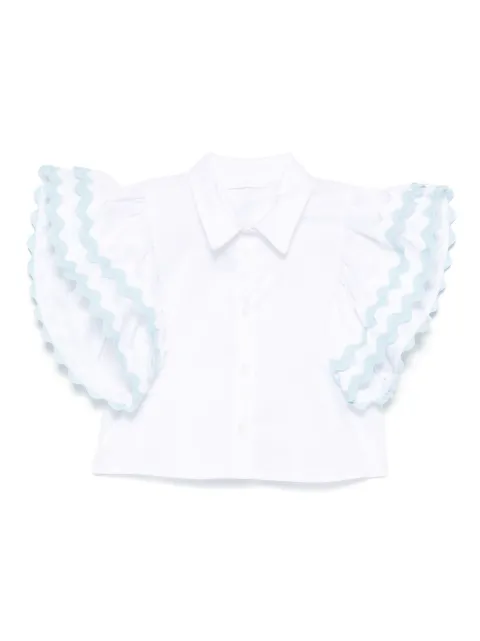 Miss Grant Kids scallop-trim shirt