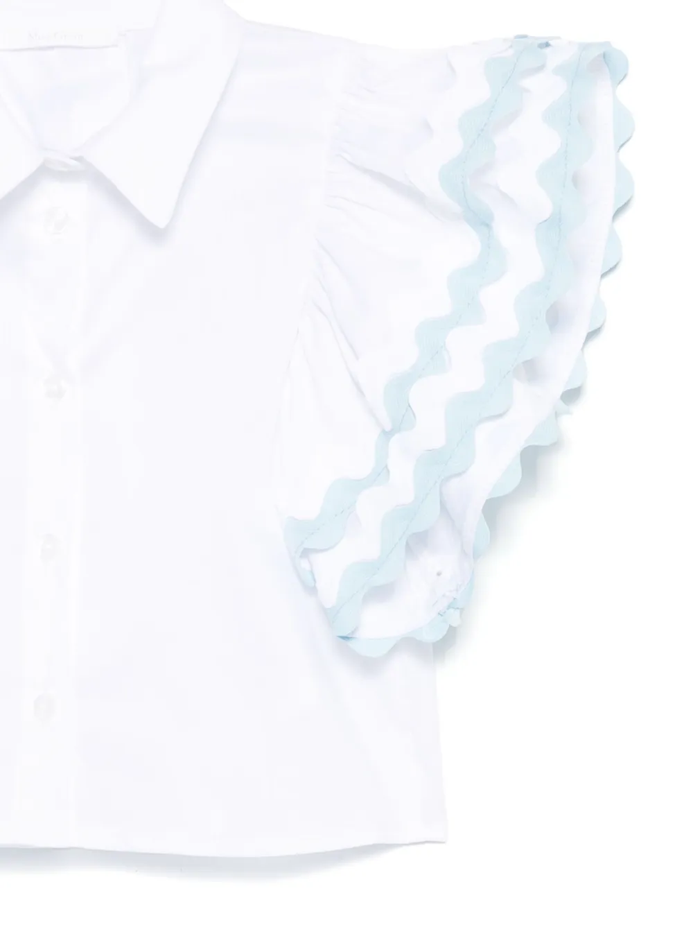 Miss Grant Kids Shirt met gewelfde afwerking Wit