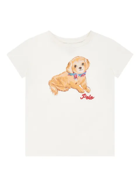 POLO RALPH LAUREN KIDS dog-print T-shirt 