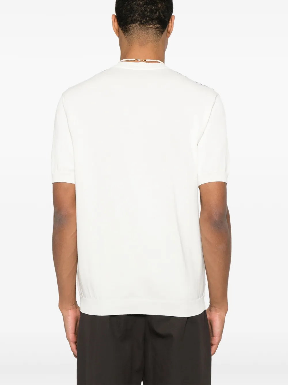Missoni Zigzag Pattern Knit T-shirt In White