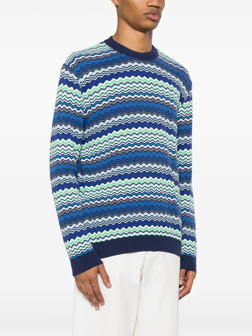 Missoni Trui met zigzag-print Blauw