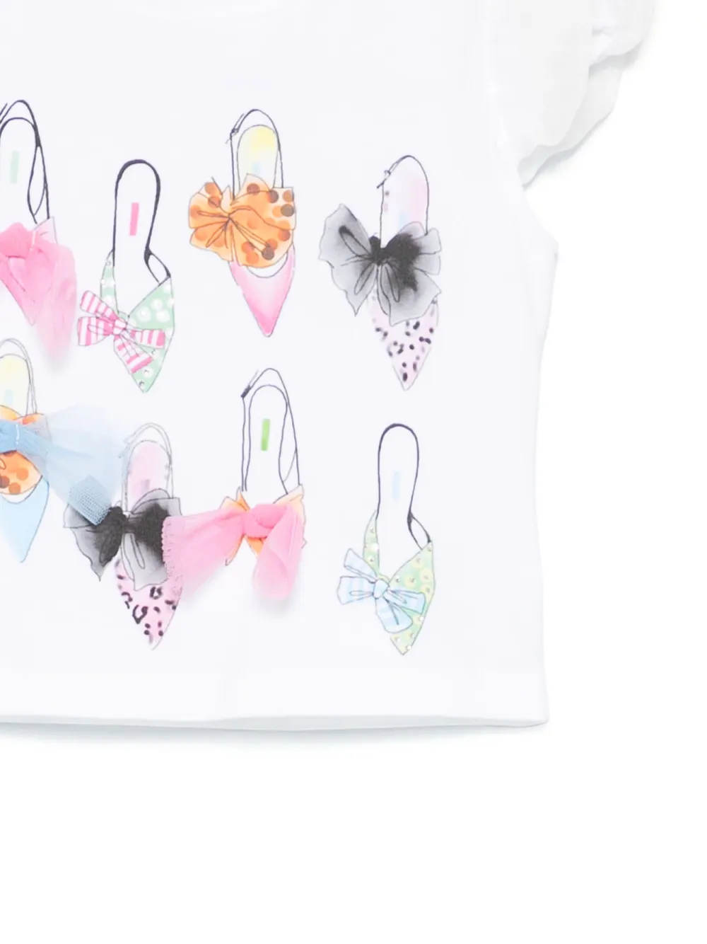 Miss Grant Kids T-shirt met strikdetail Wit