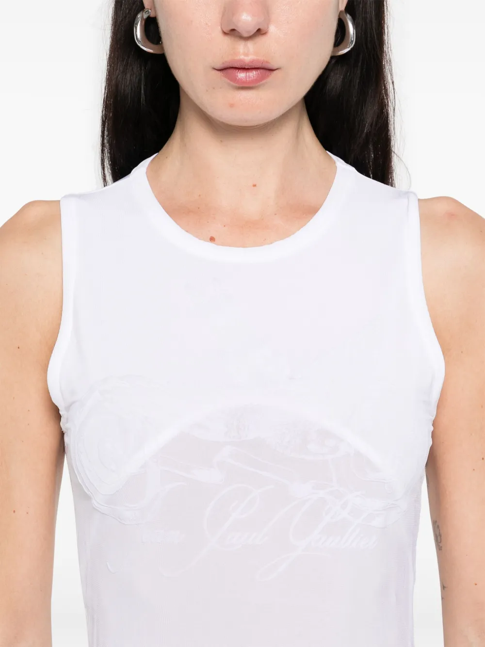 Jean Paul Gaultier Jersey tanktop Wit