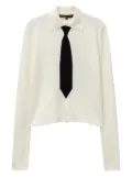 Spencer Badu tie-detail collared cardigan - Neutrals