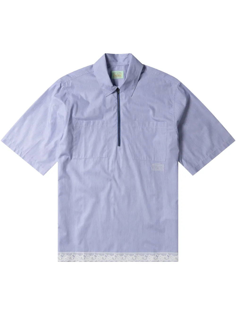 zip-up polo shirt