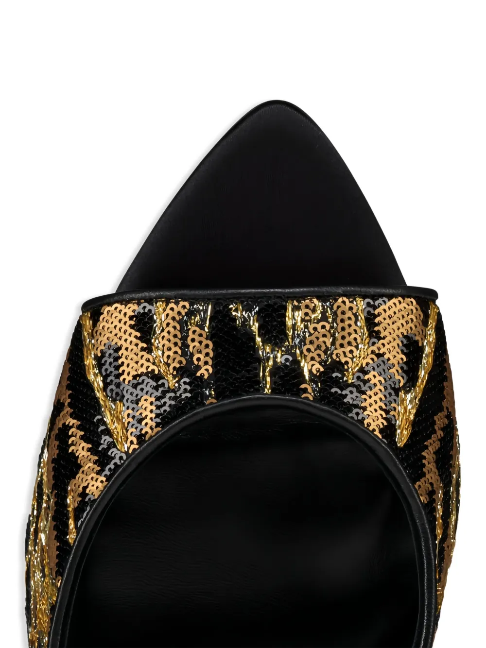 Christian Louboutin 110mm Miss Z Mule Ocelot Sandals | Black