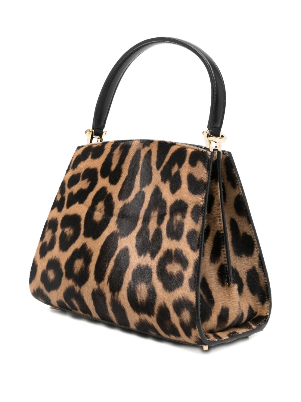 Ferragamo Studio Box Leopard-print Satchel Bag In Neutral