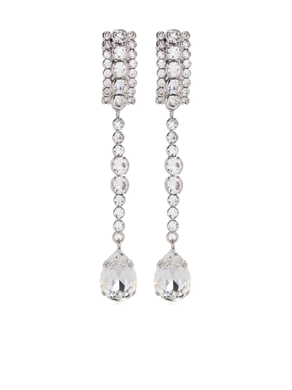 Alessandra Rich crystal-embellished drop earrings | Silver | Image 1