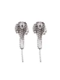 Alessandra Rich crystal-embellished fringed earrings - Silver