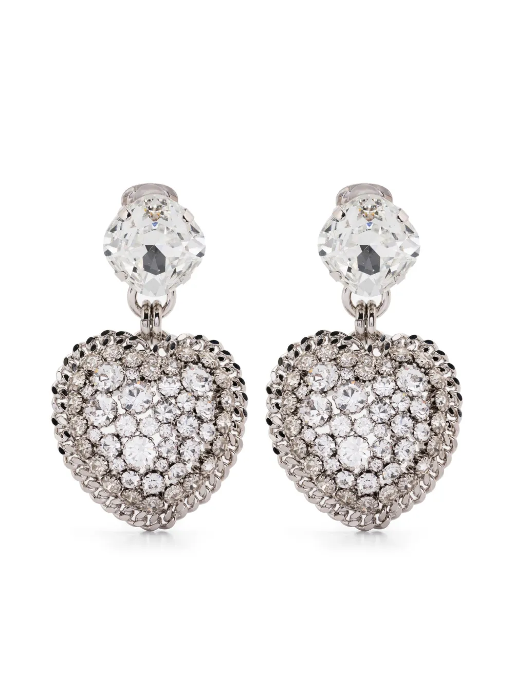 crystal-embellished heart-shape necklace