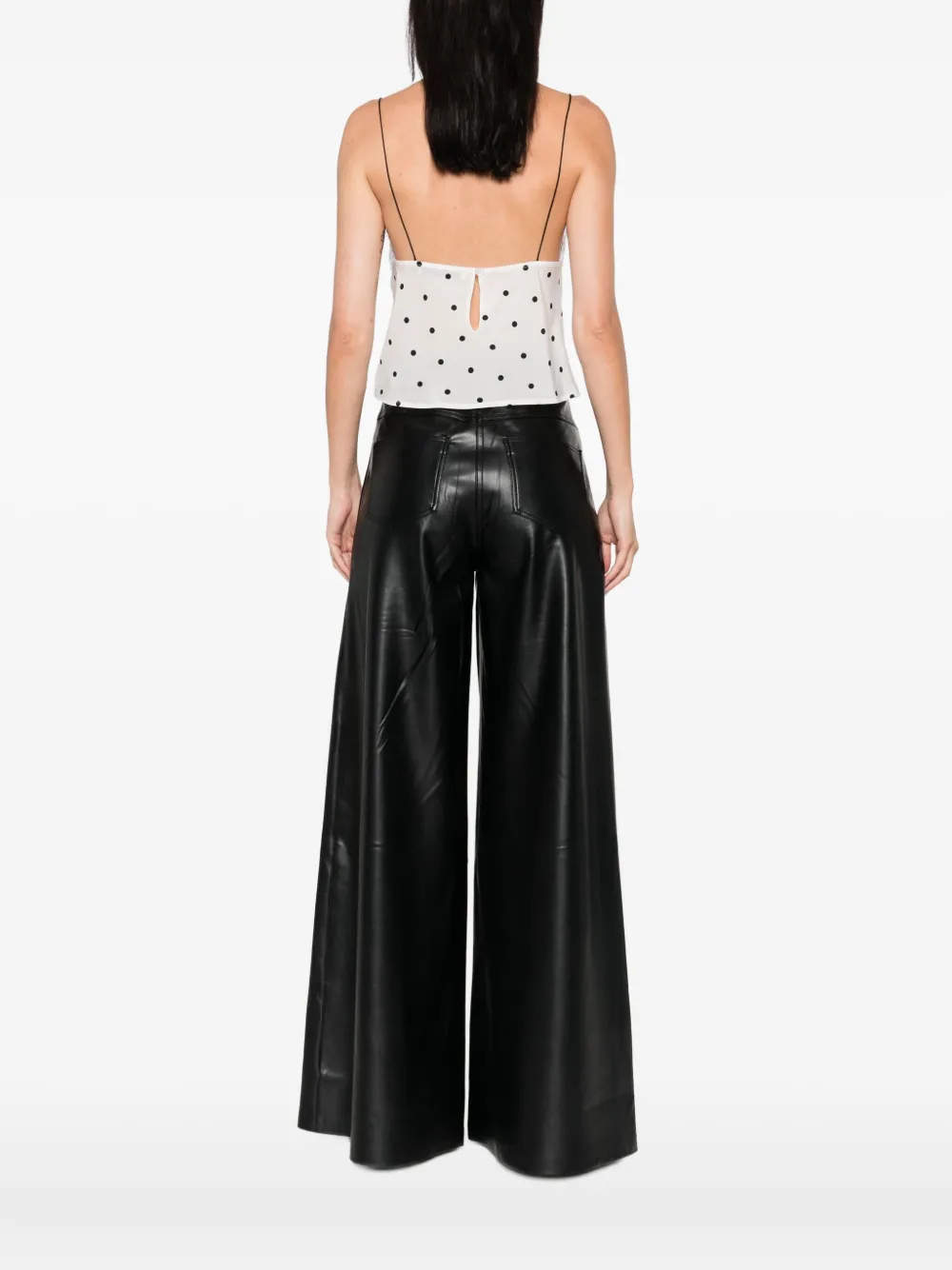 Alessandra Rich Tanktop met stippen Wit
