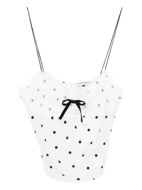 Alessandra Rich polka-dot print tank top