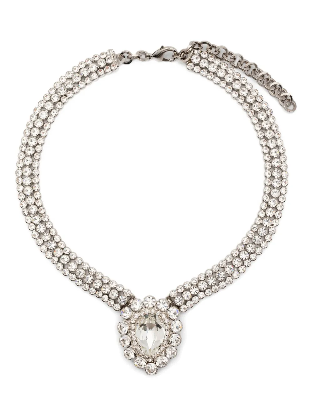 Alessandra Rich crystal-embellished necklace | Silver | Image 1