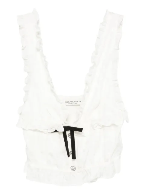 Alessandra Rich bow-detail sleeveless top