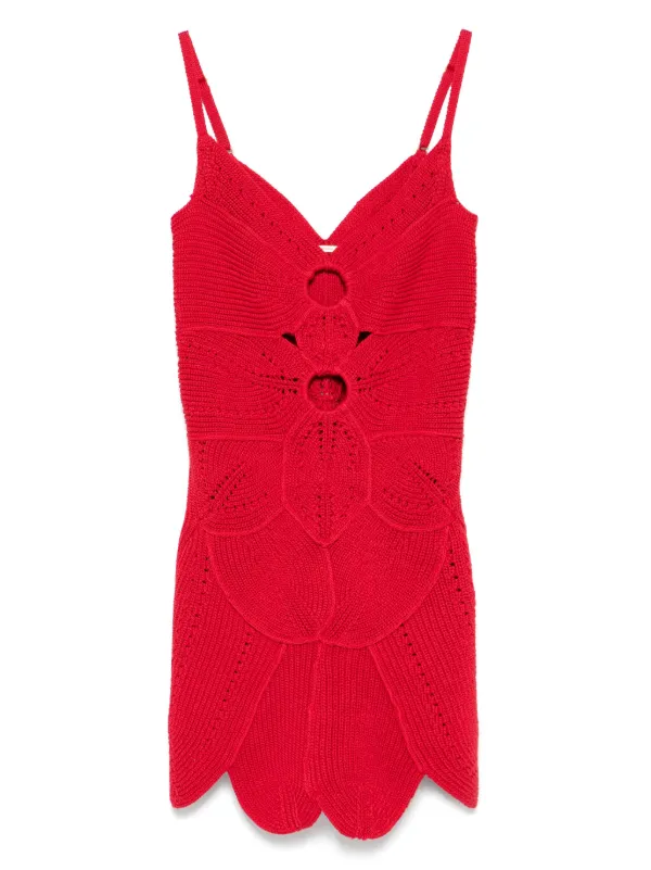 cult gaia red mini dress Cult Gaia - Lillie Knit Dress