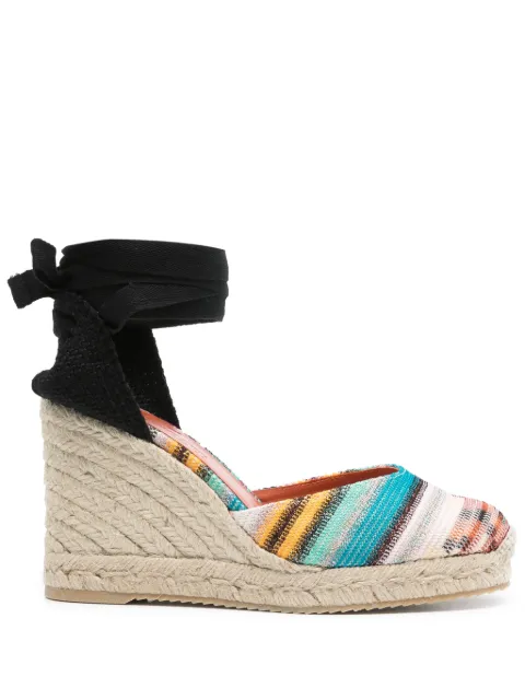 Missoni alpargatas con motivo de rayas y tacón de 90mm